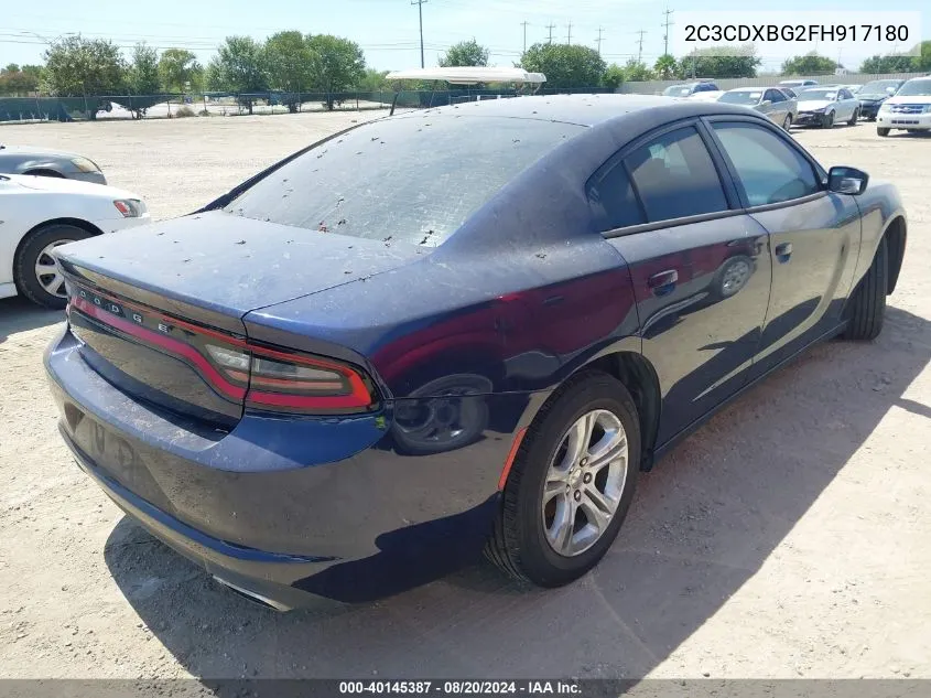 2015 Dodge Charger Se VIN: 2C3CDXBG2FH917180 Lot: 40145387