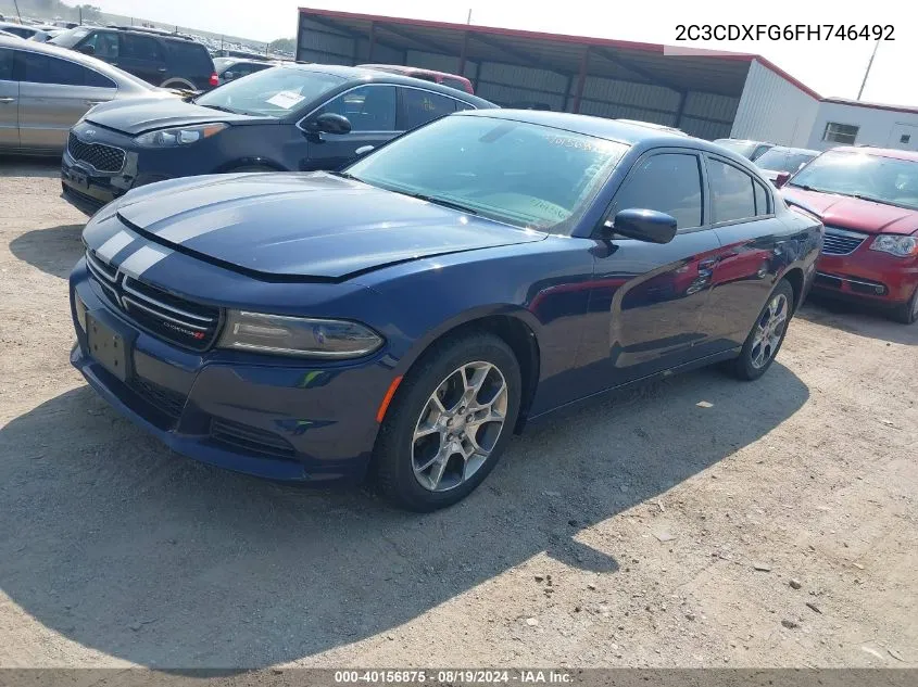 2015 Dodge Charger Se VIN: 2C3CDXFG6FH746492 Lot: 40156875