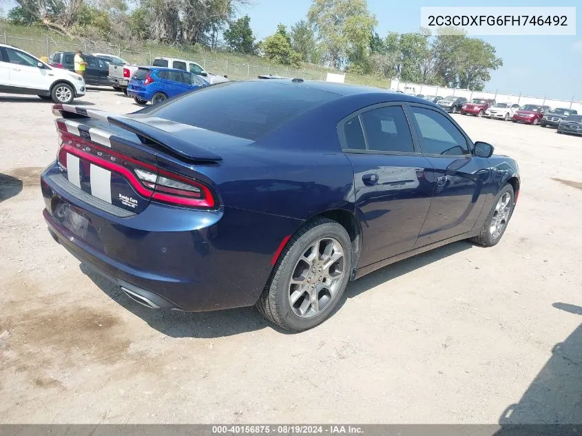 2015 Dodge Charger Se VIN: 2C3CDXFG6FH746492 Lot: 40156875