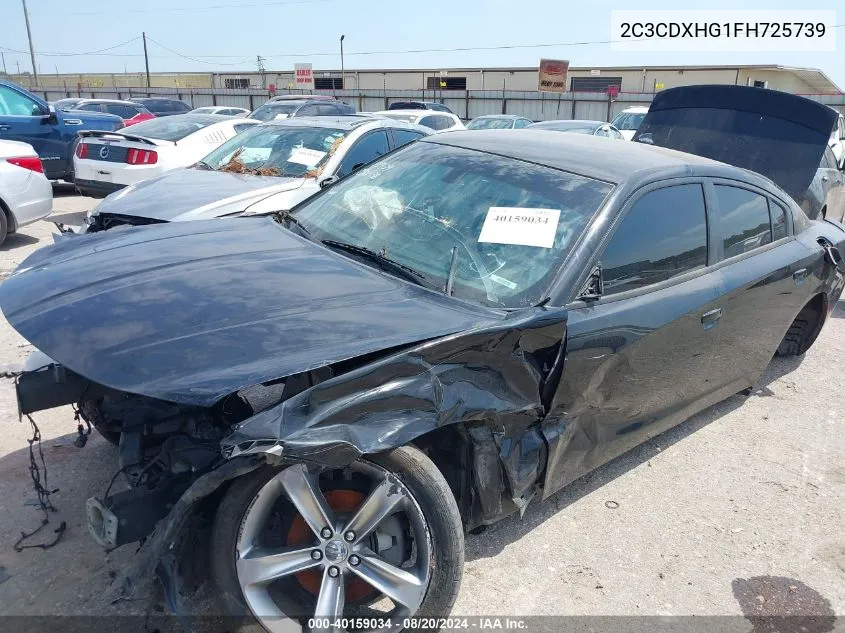 2015 Dodge Charger Sxt VIN: 2C3CDXHG1FH725739 Lot: 40159034