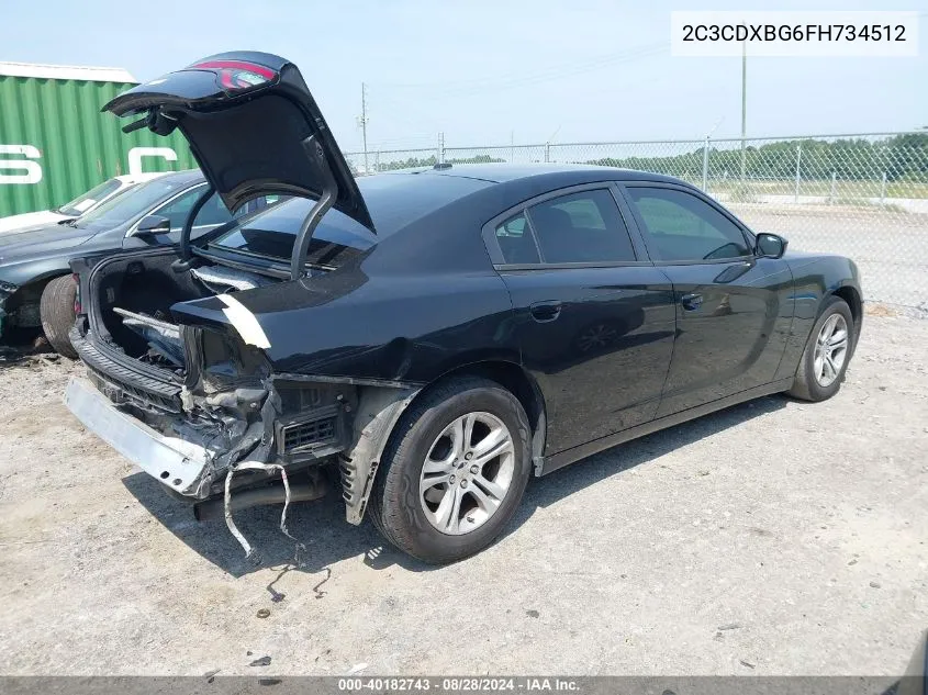 2C3CDXBG6FH734512 2015 Dodge Charger Se