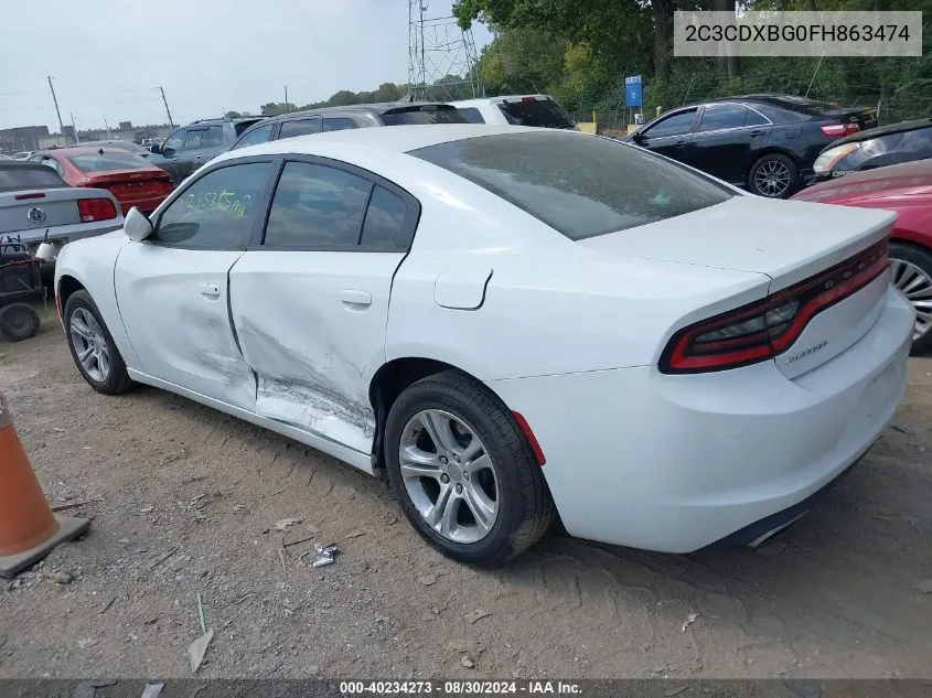 2015 Dodge Charger Se VIN: 2C3CDXBG0FH863474 Lot: 40234273