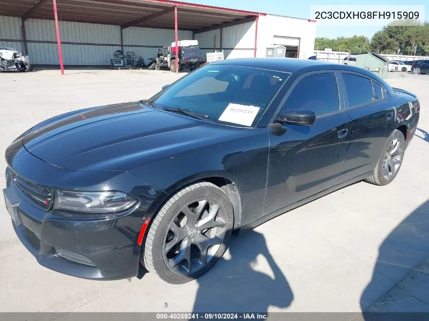 2C3CDXHG8FH915909 2015 Dodge Charger Sxt