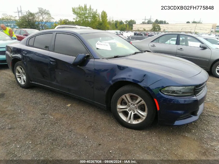 2015 Dodge Charger Se VIN: 2C3CDXBG2FH775848 Lot: 40267936