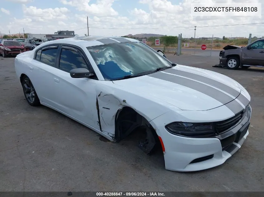 2015 Dodge Charger R/T VIN: 2C3CDXCT5FH848108 Lot: 40288847