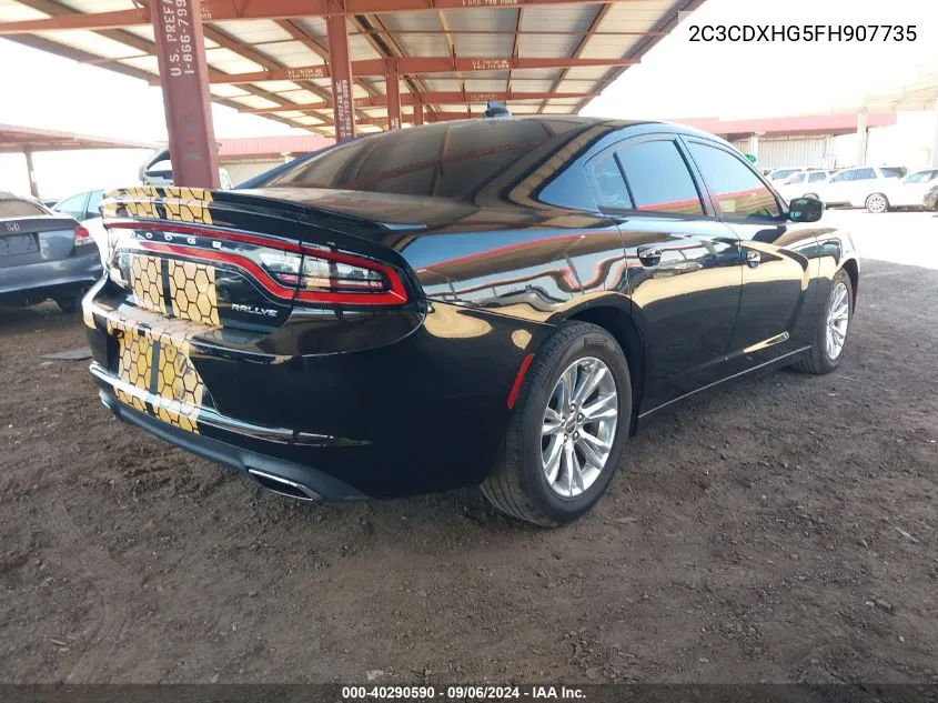 2015 Dodge Charger Sxt VIN: 2C3CDXHG5FH907735 Lot: 40290590