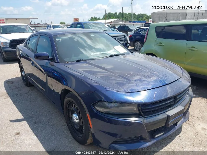 2015 Dodge Charger Police VIN: 2C3CDXKT2FH796292 Lot: 40343767