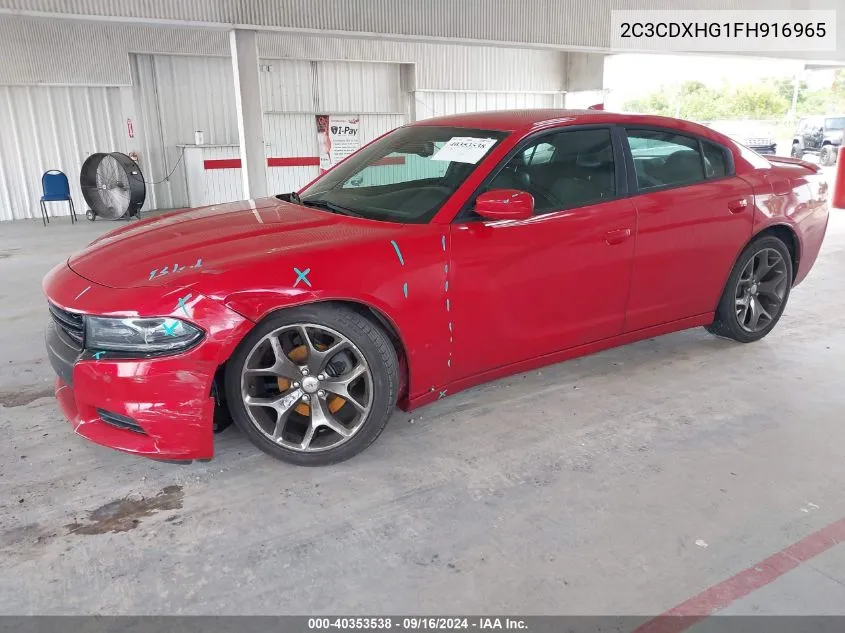 2C3CDXHG1FH916965 2015 Dodge Charger Sxt