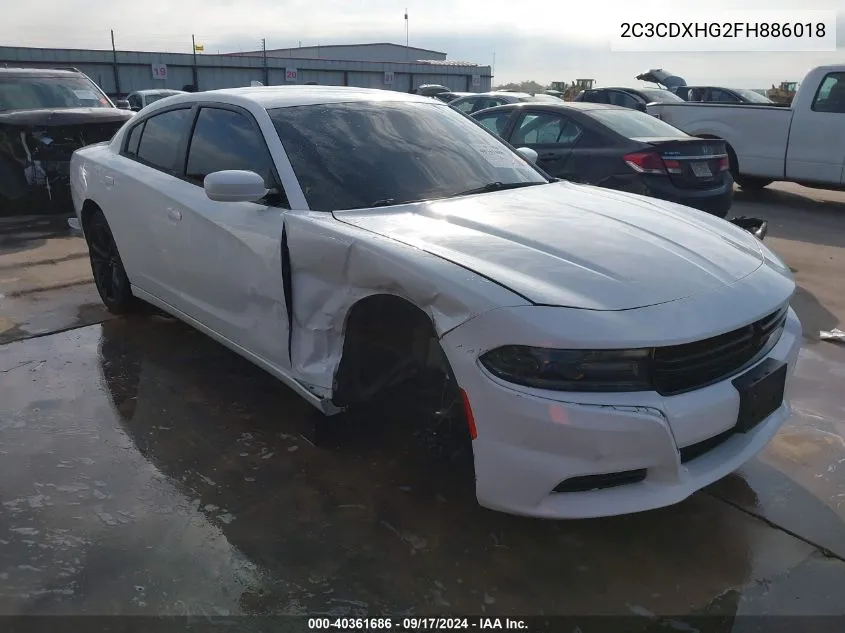 2C3CDXHG2FH886018 2015 Dodge Charger Sxt