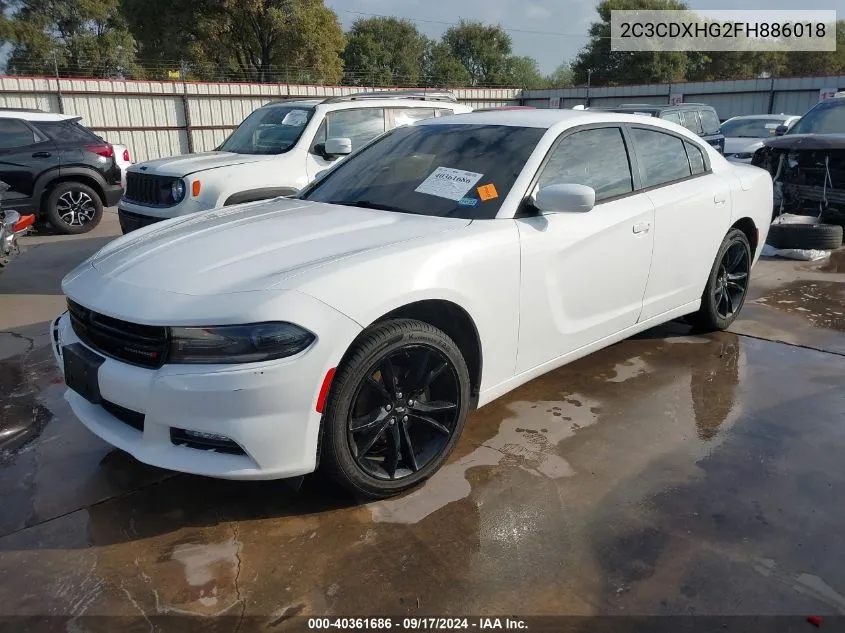 2C3CDXHG2FH886018 2015 Dodge Charger Sxt