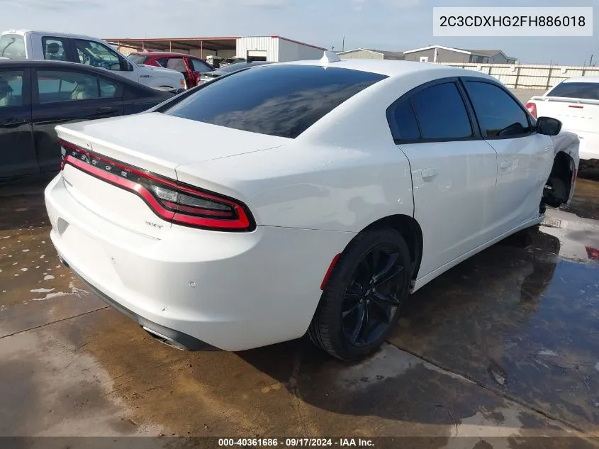 2C3CDXHG2FH886018 2015 Dodge Charger Sxt