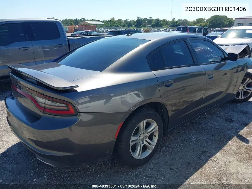 2C3CDXBG3FH801406 2015 Dodge Charger Se