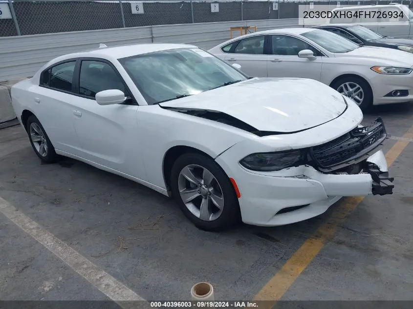 2C3CDXHG4FH726934 2015 Dodge Charger Sxt