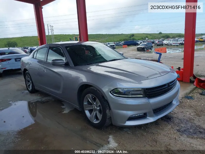 2015 Dodge Charger Sxt VIN: 2C3CDXHG5FH871416 Lot: 40396232