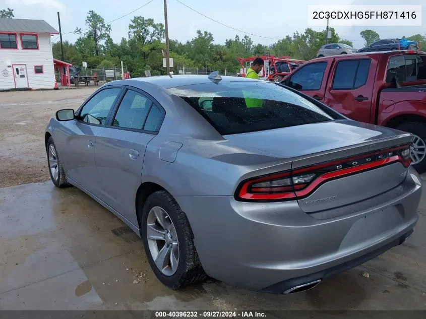 2015 Dodge Charger Sxt VIN: 2C3CDXHG5FH871416 Lot: 40396232