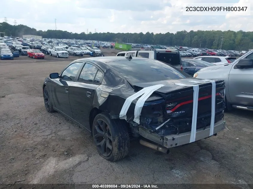 2C3CDXHG9FH800347 2015 Dodge Charger Sxt