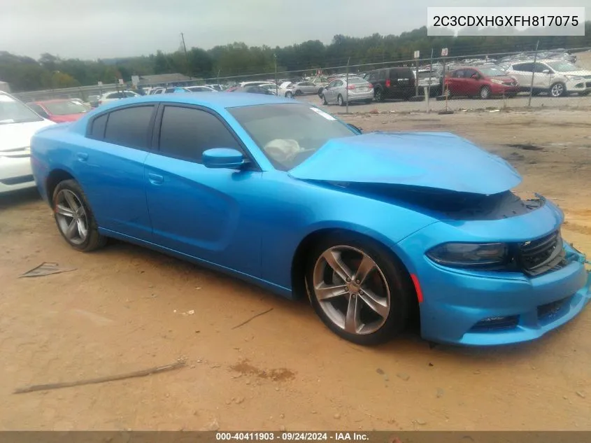 2C3CDXHGXFH817075 2015 Dodge Charger Sxt