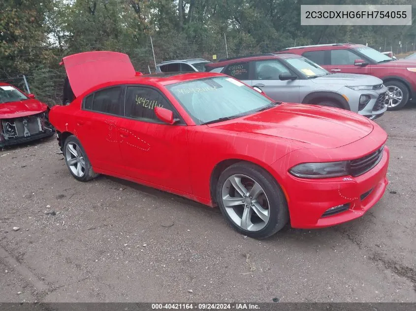 2015 Dodge Charger Sxt VIN: 2C3CDXHG6FH754055 Lot: 40421164