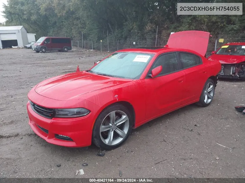 2C3CDXHG6FH754055 2015 Dodge Charger Sxt