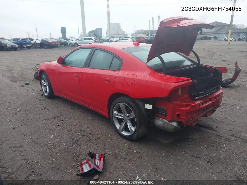 2C3CDXHG6FH754055 2015 Dodge Charger Sxt