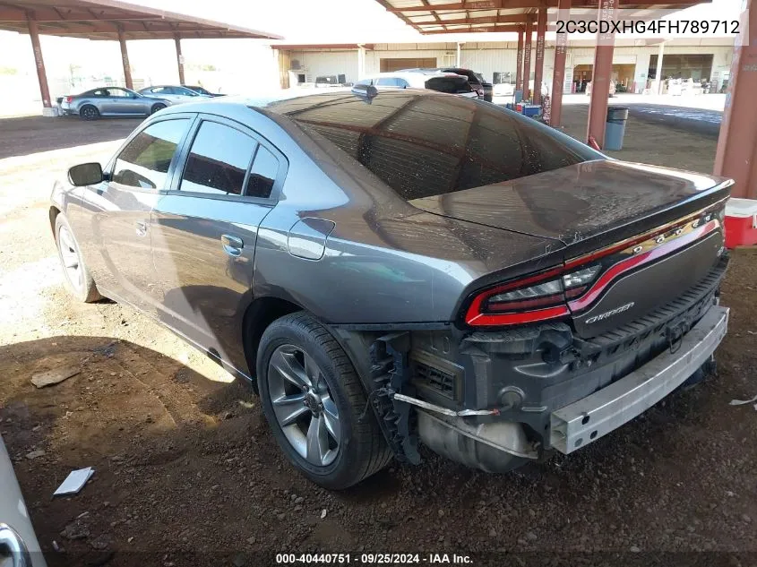 2015 Dodge Charger Sxt VIN: 2C3CDXHG4FH789712 Lot: 40440751