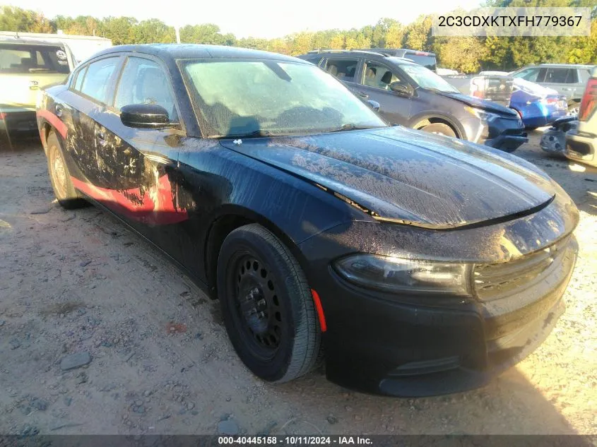 2015 Dodge Charger Police VIN: 2C3CDXKTXFH779367 Lot: 40445158