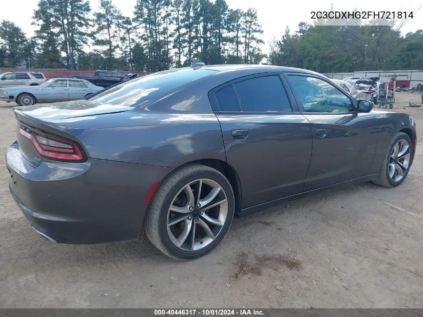 2C3CDXHG2FH721814 2015 Dodge Charger Sxt