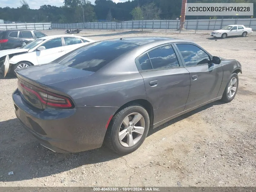 2015 Dodge Charger Se VIN: 2C3CDXBG2FH748228 Lot: 40453301