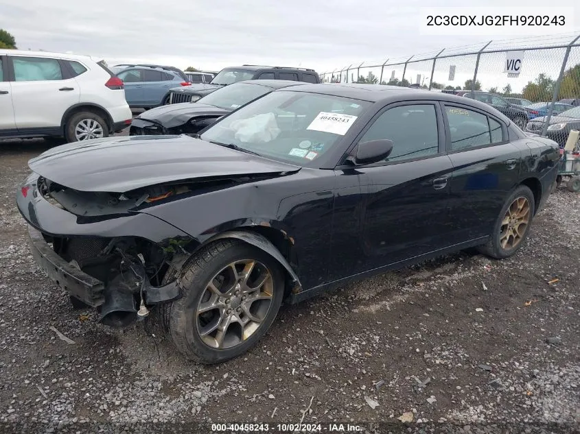 2015 Dodge Charger Sxt VIN: 2C3CDXJG2FH920243 Lot: 40458243