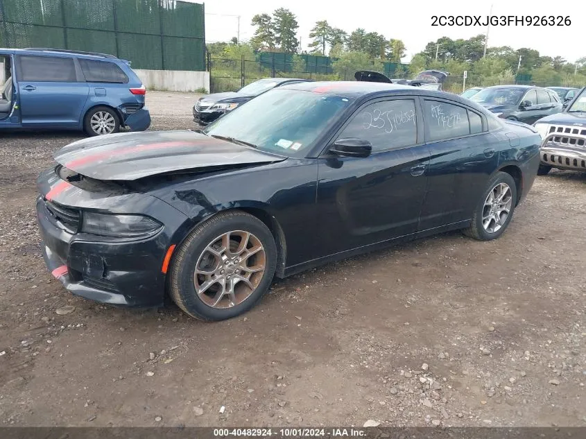 2015 Dodge Charger Sxt VIN: 2C3CDXJG3FH926326 Lot: 40482924