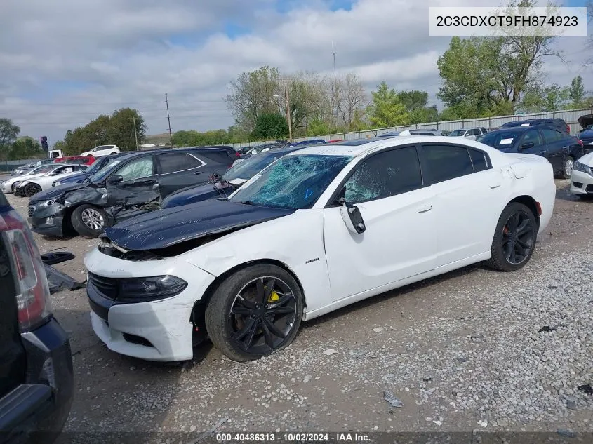 2015 Dodge Charger R/T VIN: 2C3CDXCT9FH874923 Lot: 40486313