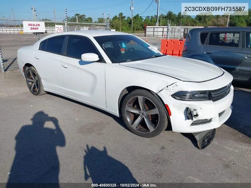 2015 Dodge Charger Se VIN: 2C3CDXBG9FH735587 Lot: 40500325