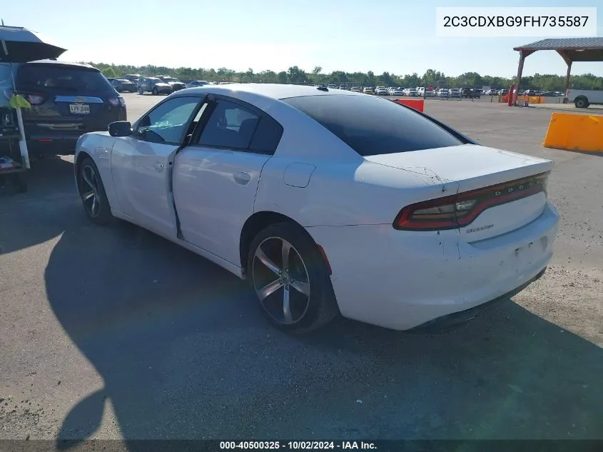 2015 Dodge Charger Se VIN: 2C3CDXBG9FH735587 Lot: 40500325