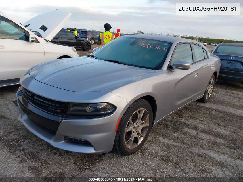 2015 Dodge Charger Sxt VIN: 2C3CDXJG6FH920181 Lot: 40565845