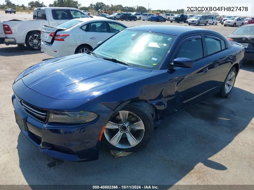 2015 Dodge Charger Se VIN: 2C3CDXBG4FH827478 Lot: 40582366