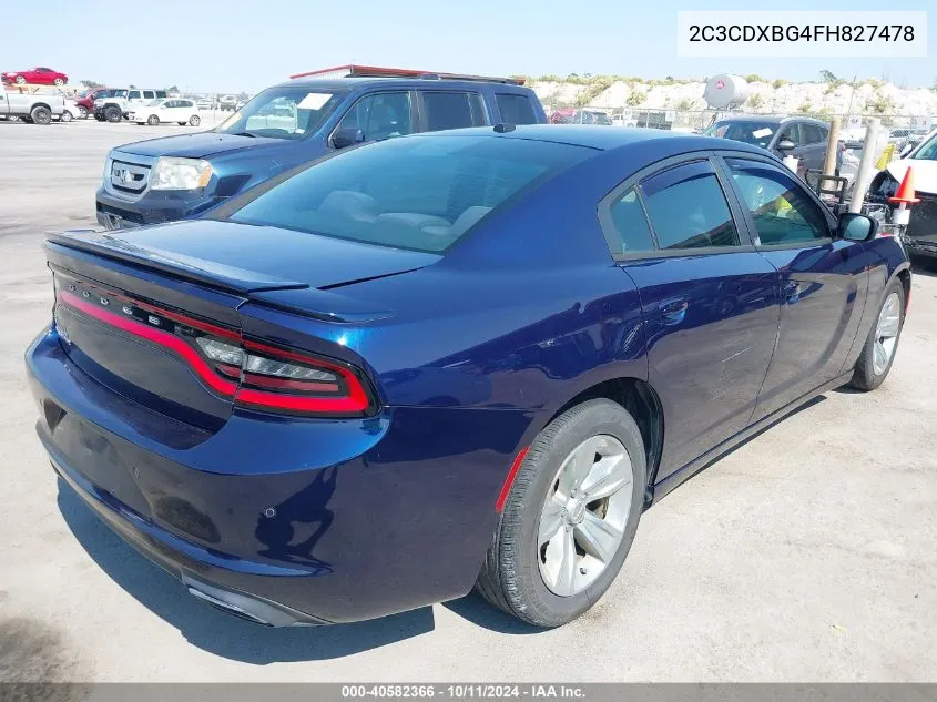 2015 Dodge Charger Se VIN: 2C3CDXBG4FH827478 Lot: 40582366