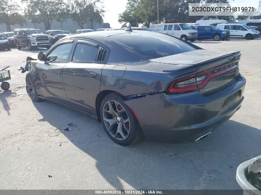 2015 Dodge Charger R/T VIN: 2C3CDXCT9FH819971 Lot: 40592010