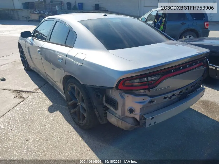 2015 Dodge Charger Se VIN: 2C3CDXBG1FH753906 Lot: 40614003