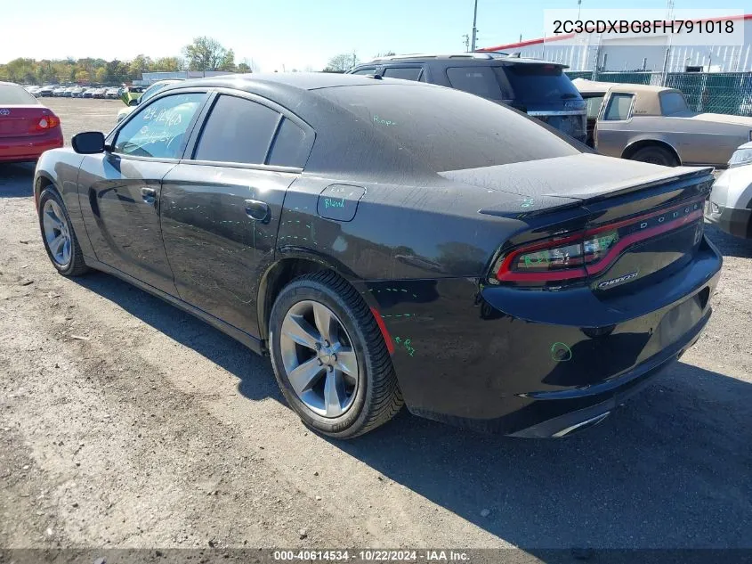 2015 Dodge Charger Se VIN: 2C3CDXBG8FH791018 Lot: 40614534