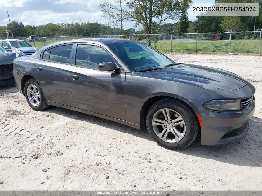 2C3CDXBG5FH754024 2015 Dodge Charger Se