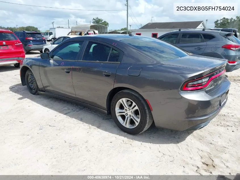 2C3CDXBG5FH754024 2015 Dodge Charger Se