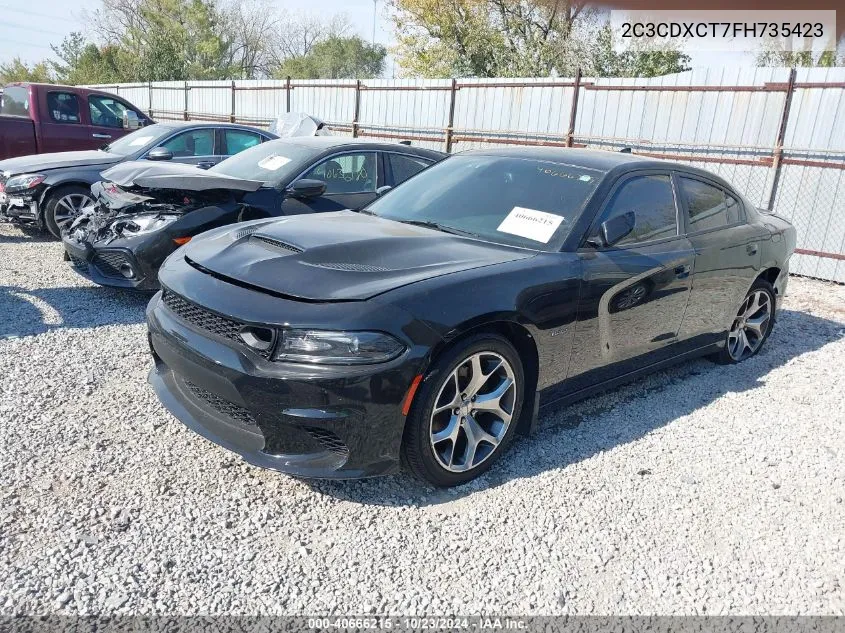 2015 Dodge Charger R/T VIN: 2C3CDXCT7FH735423 Lot: 40666215