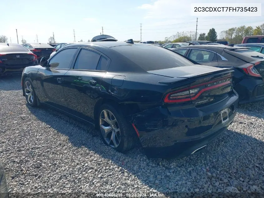 2015 Dodge Charger R/T VIN: 2C3CDXCT7FH735423 Lot: 40666215