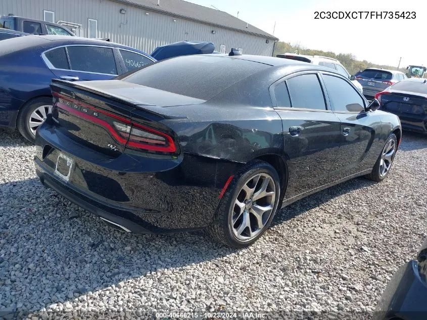 2015 Dodge Charger R/T VIN: 2C3CDXCT7FH735423 Lot: 40666215