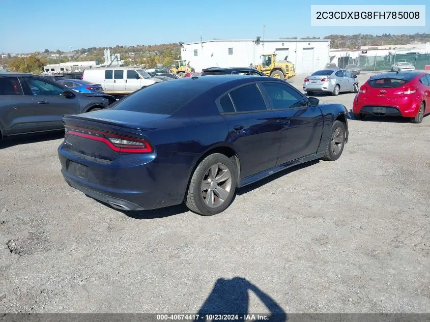 2015 Dodge Charger Se VIN: 2C3CDXBG8FH785008 Lot: 40674417