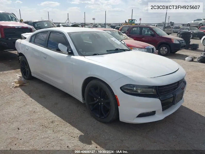 2015 Dodge Charger R/T VIN: 2C3CDXCT3FH925607 Lot: 40686127