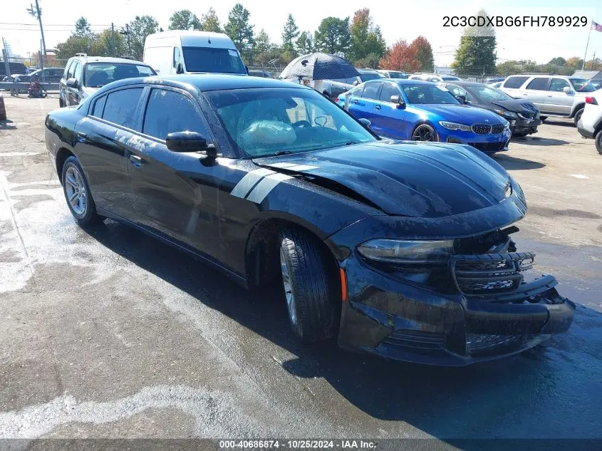 2015 Dodge Charger Se VIN: 2C3CDXBG6FH789929 Lot: 40686874