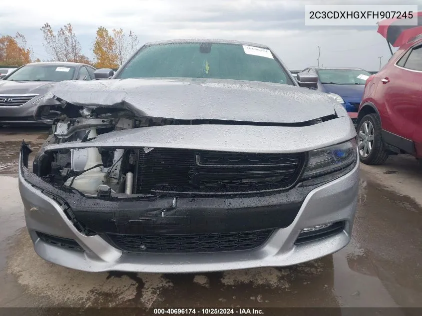 2015 Dodge Charger Sxt VIN: 2C3CDXHGXFH907245 Lot: 40696174