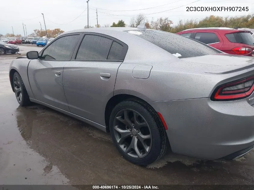 2015 Dodge Charger Sxt VIN: 2C3CDXHGXFH907245 Lot: 40696174