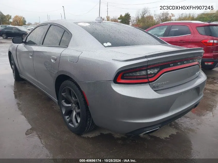 2015 Dodge Charger Sxt VIN: 2C3CDXHGXFH907245 Lot: 40696174